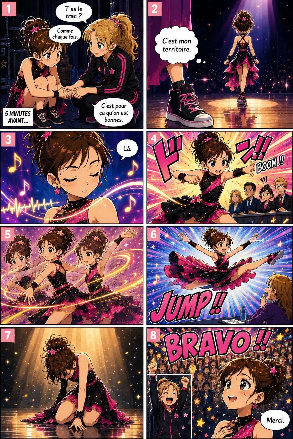 BD 8 cases — Danse Emma, style manga