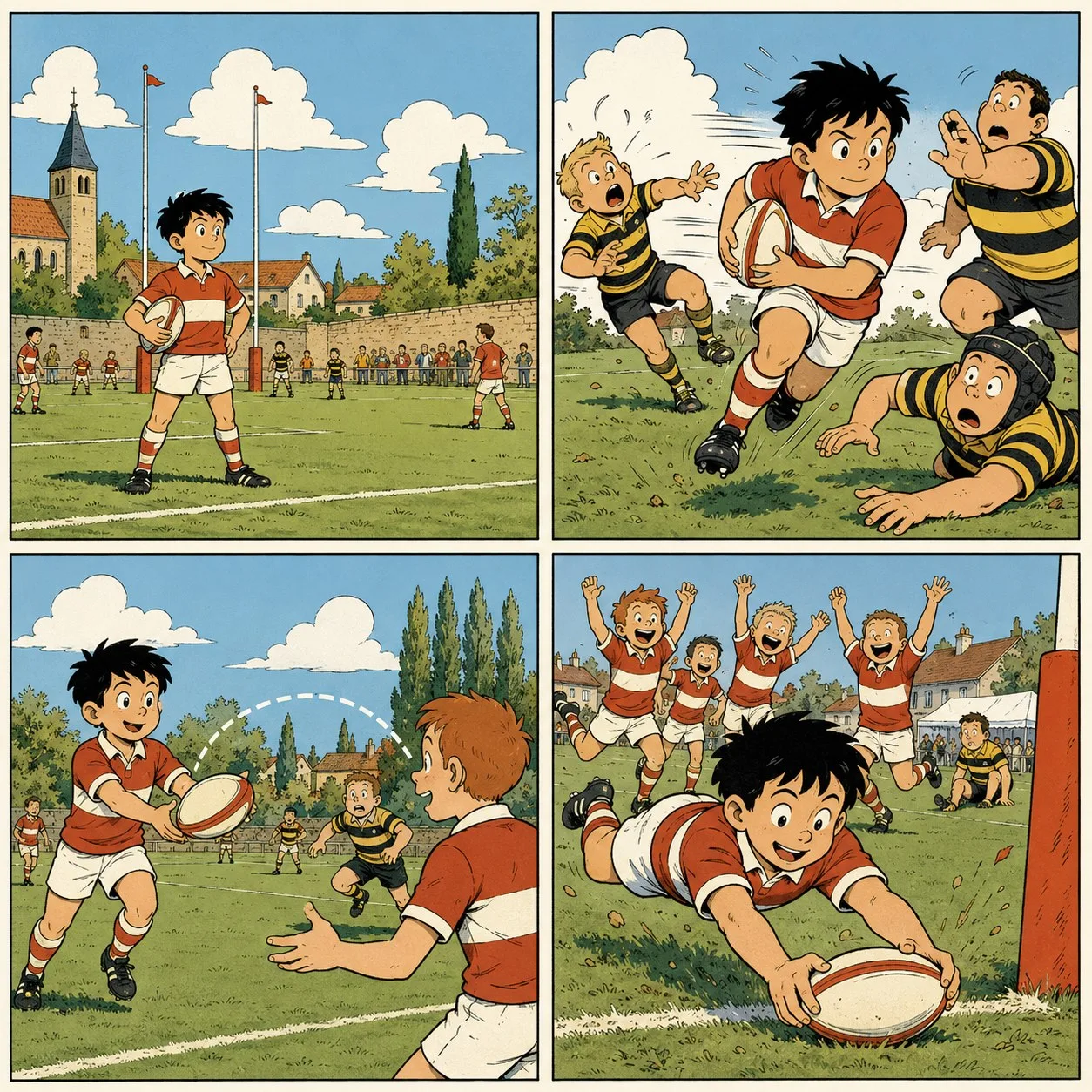 Style Astérix & Tintin — BD rugby